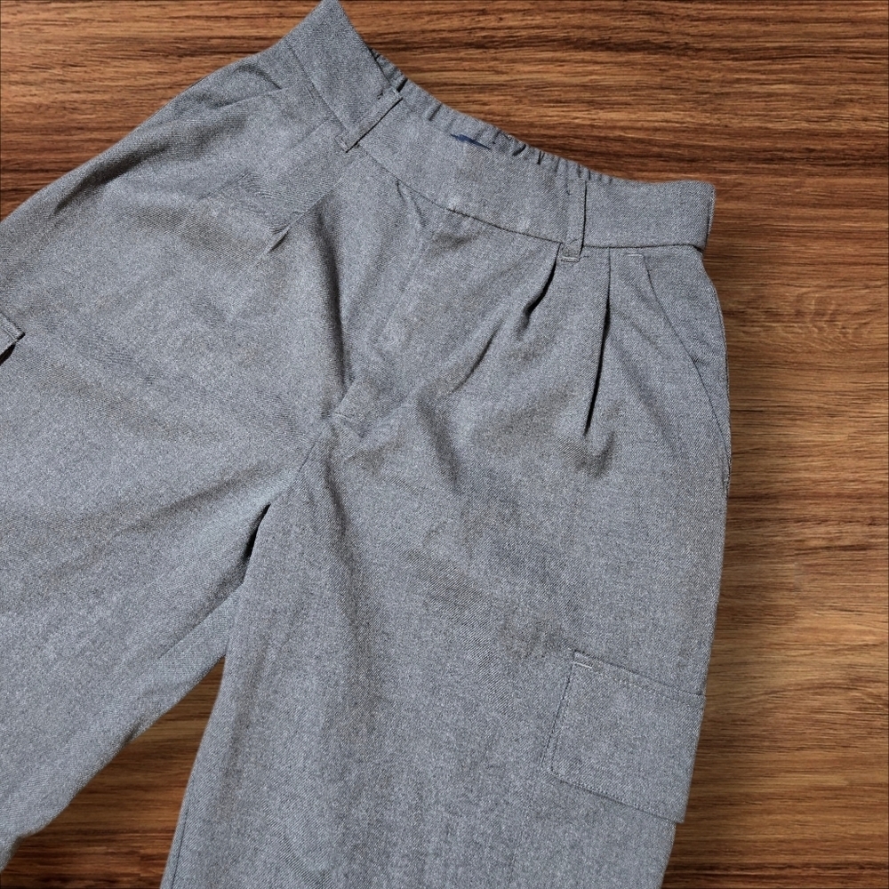 Hollister Uktra Hi Rise Wide Leg Gray Trouser Dress Pants - Picture 2 of 7